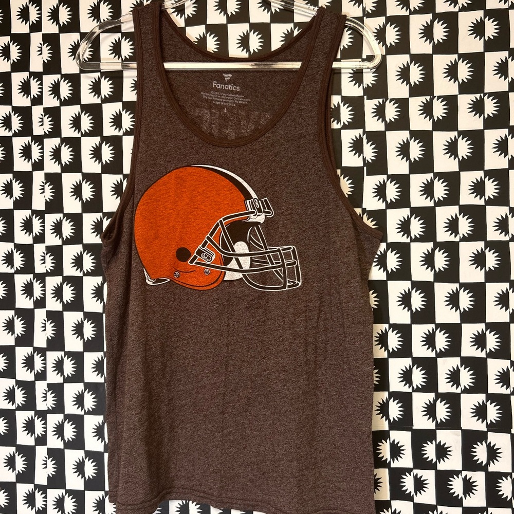 Fanatics Maroon Tank Top with Orange Graphic